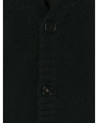 schwarze Strick Strickjacke von Maison Margiela