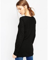 schwarze Strick Tunika von Asos