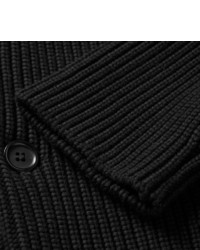 schwarze Strickjacke mit einem Schalkragen von Dolce & Gabbana