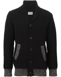 schwarze Strickjacke mit einem Schalkragen von Edwin