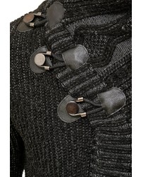 schwarze Strickjacke mit einem Schalkragen von INDICODE