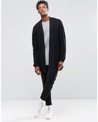 schwarze Strickjacke mit einem Schalkragen von Asos