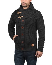 schwarze Strickjacke mit einem Schalkragen von Redefined Rebel