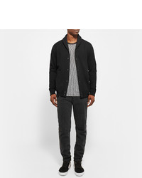 schwarze Strickjacke mit einem Schalkragen von Reigning Champ