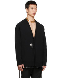 schwarze Strickjacke mit einer offenen Front von Givenchy