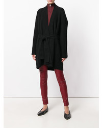 schwarze Strickjacke mit einer offenen Front von Le Kasha