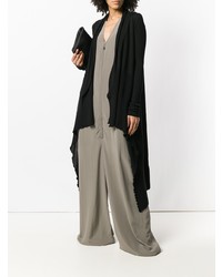 schwarze Strickjacke mit einer offenen Front von Rick Owens