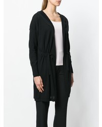 schwarze Strickjacke mit einer offenen Front von Le Tricot Perugia