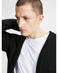 schwarze Strickjacke mit einer offenen Front von Jack & Jones