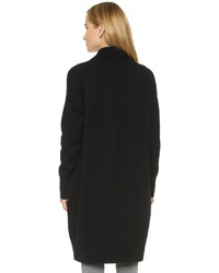 schwarze Strickjacke mit einer offenen Front von DKNY