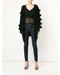 schwarze Strickjacke mit einer offenen Front von Alice McCall