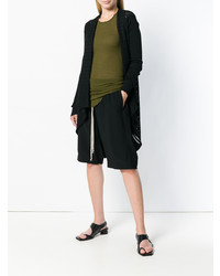 schwarze Strickjacke mit einer offenen Front von Rick Owens