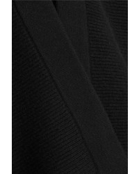 schwarze Strickjacke mit einer offenen Front von Donna Karan