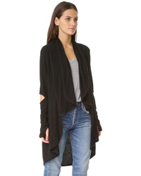 schwarze Strickjacke mit einer offenen Front von LnA