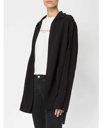 schwarze Strickjacke mit einer offenen Front von Yang Li