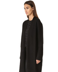 schwarze Strickjacke mit einer offenen Front von DKNY