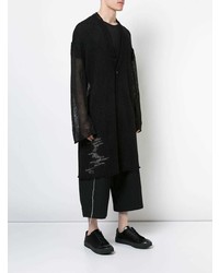 schwarze Strickjacke mit einer offenen Front von Yohji Yamamoto