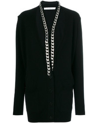 schwarze Strickjacke mit geometrischem Muster von Givenchy