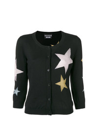 schwarze Strickjacke mit Sternenmuster von Boutique Moschino