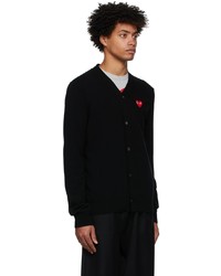 schwarze Strickjacke von Comme Des Garcons Play