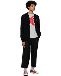 schwarze Strickjacke von Comme Des Garcons Play