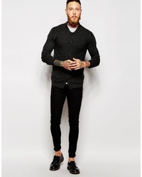 schwarze Strickjacke von Asos