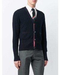 schwarze Strickjacke von Thom Browne