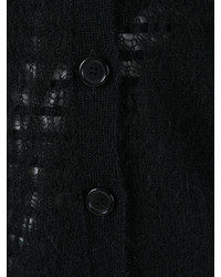 schwarze Strickjacke von Saint Laurent