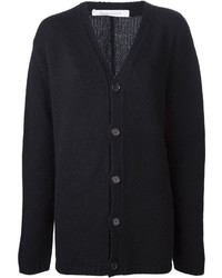 schwarze Strickjacke