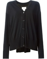 schwarze Strickjacke