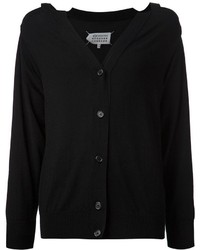 schwarze Strickjacke