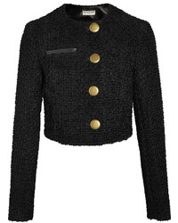 schwarze Tweed-Jacke von Balenciaga
