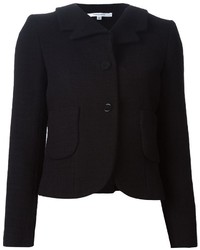 schwarze Tweed-Jacke von Carven