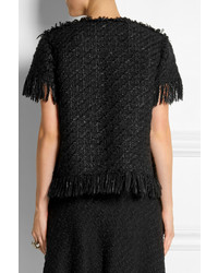 schwarze Tweed-Jacke von Lanvin
