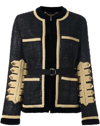 schwarze Tweed-Jacke von Givenchy