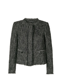 schwarze Tweed-Jacke von Luisa Cerano