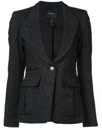 schwarze Tweed-Jacke von Smythe