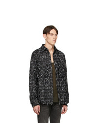 schwarze Tweed Shirtjacke von Faith Connexion