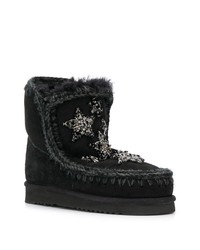 schwarze Ugg Stiefel aus Wildleder von Mou