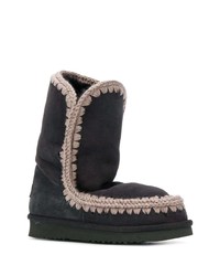 schwarze Ugg Stiefel aus Wildleder von Mou