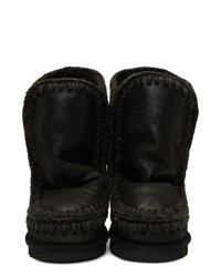 schwarze Ugg Stiefel von Mou