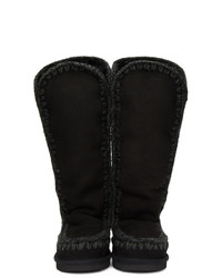 schwarze Ugg Stiefel von Mou