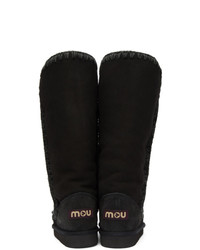 schwarze Ugg Stiefel von Mou