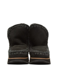 schwarze Ugg Stiefel von Mou