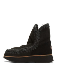 schwarze Ugg Stiefel von Mou