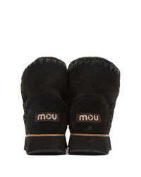 schwarze Ugg Stiefel von Mou