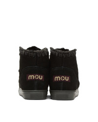 schwarze Ugg Stiefel von Mou