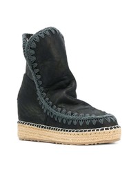 schwarze Ugg Stiefel von Mou