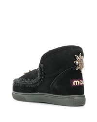 schwarze Ugg Stiefel von Mou