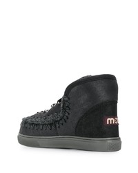 schwarze Ugg Stiefel von Mou